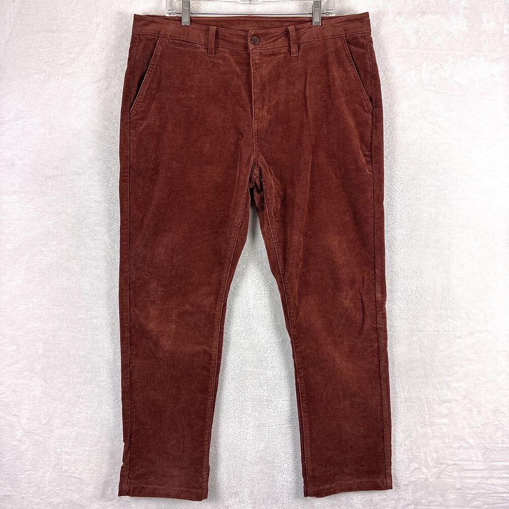 Katin Pants Men 36 (38) Brown Corey Corduroy Straight Leg Cords Preppy Huckberry